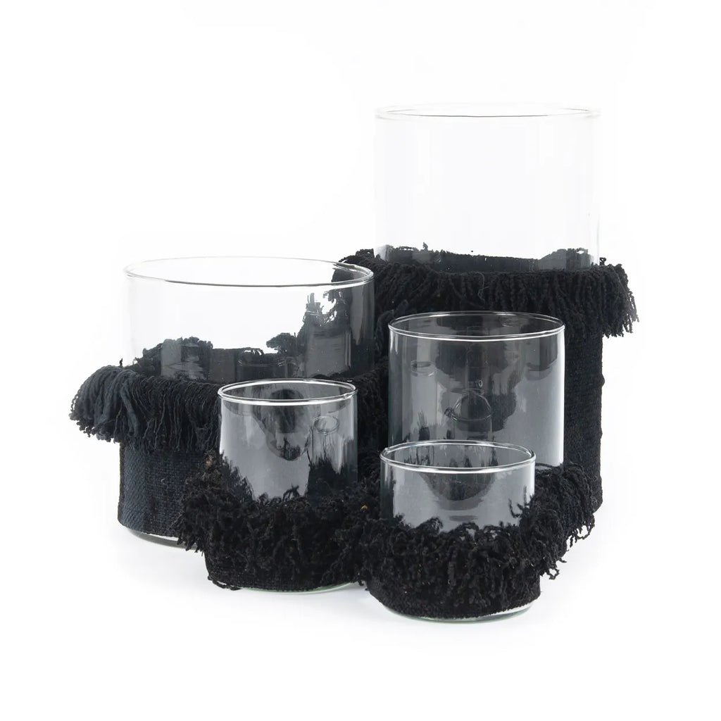De Oh My Gee Kaarsenhouder - Zwart Velvet - M