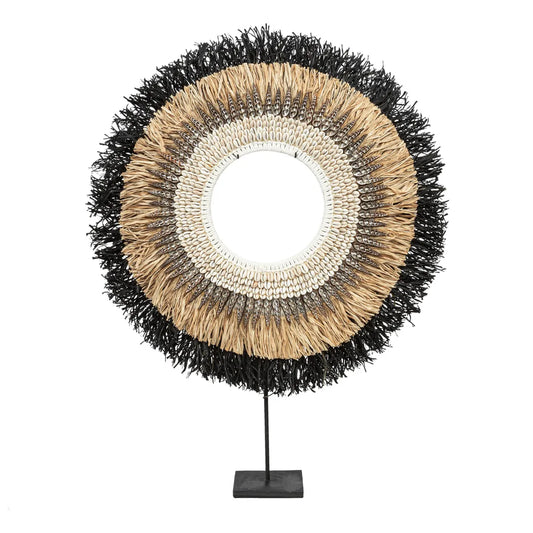 De Mojo Raffia op Stand - Decoratie - Naturel Zwart