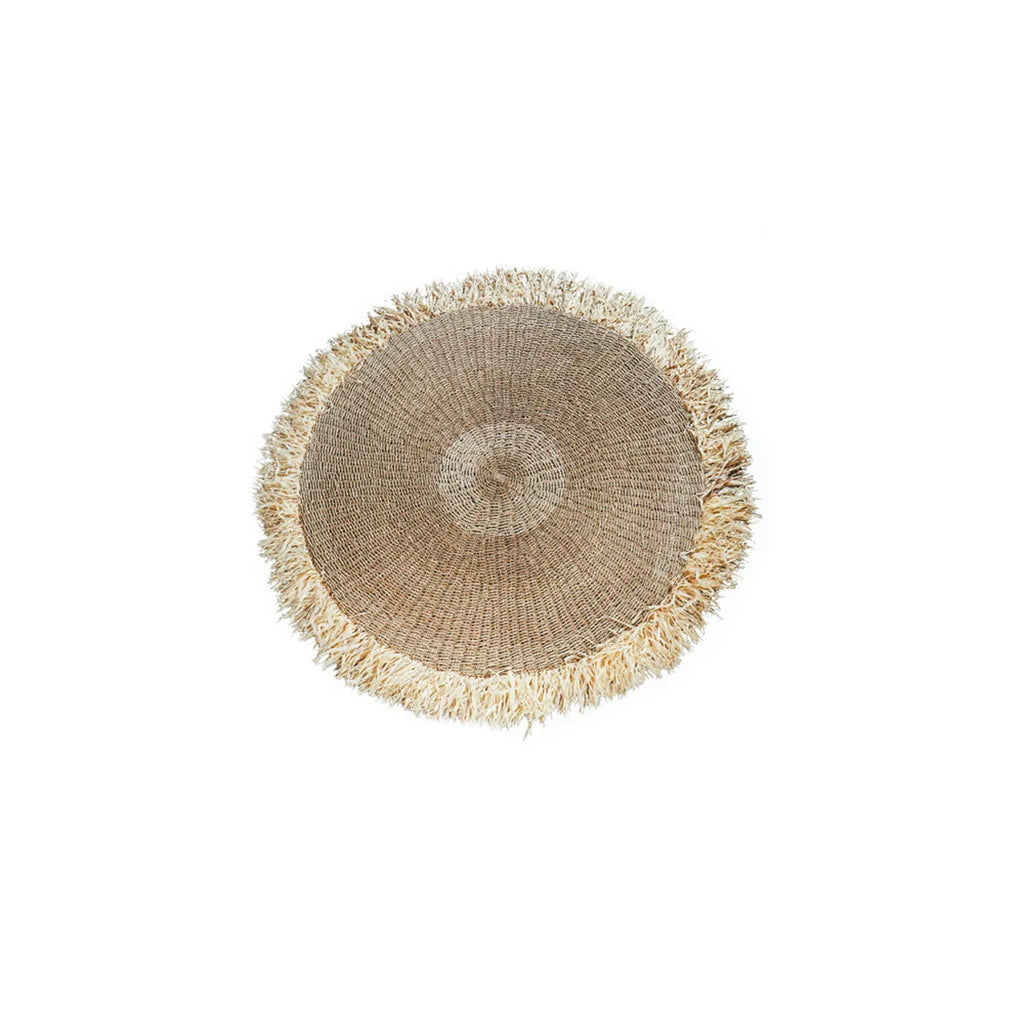 Het Raffia Fringed Tapijt - Naturel - 100